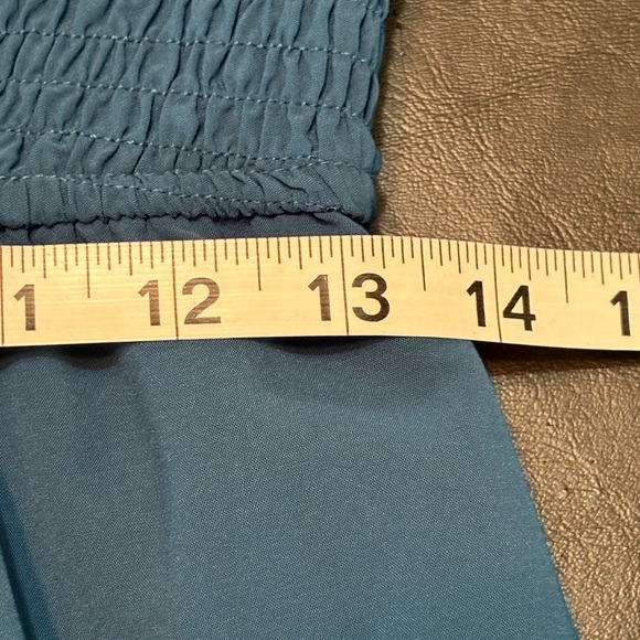 Elegant Teal Off-Shoulder Maxi Dress w/ Side Slit size Small - Picture 5 of 13